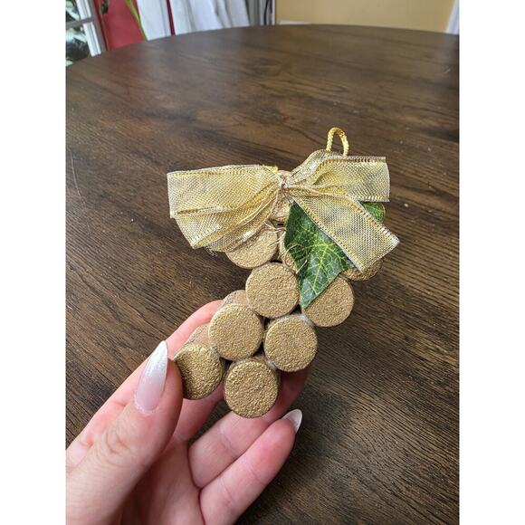 Wine Cork Christmas Tree Ornament Bunch Of Grapes - Picture 13 of 16